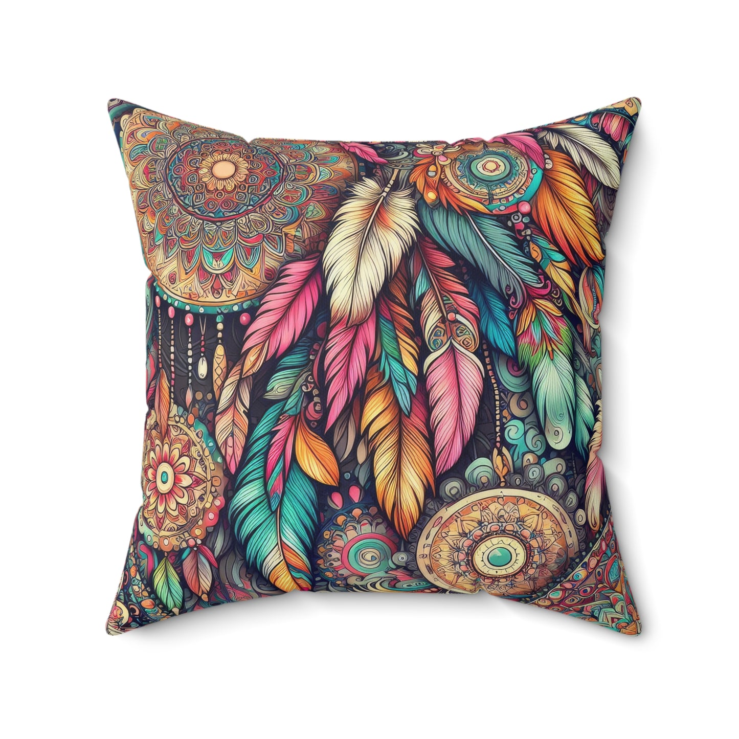 Bohomian Style Polyester Square Pillow