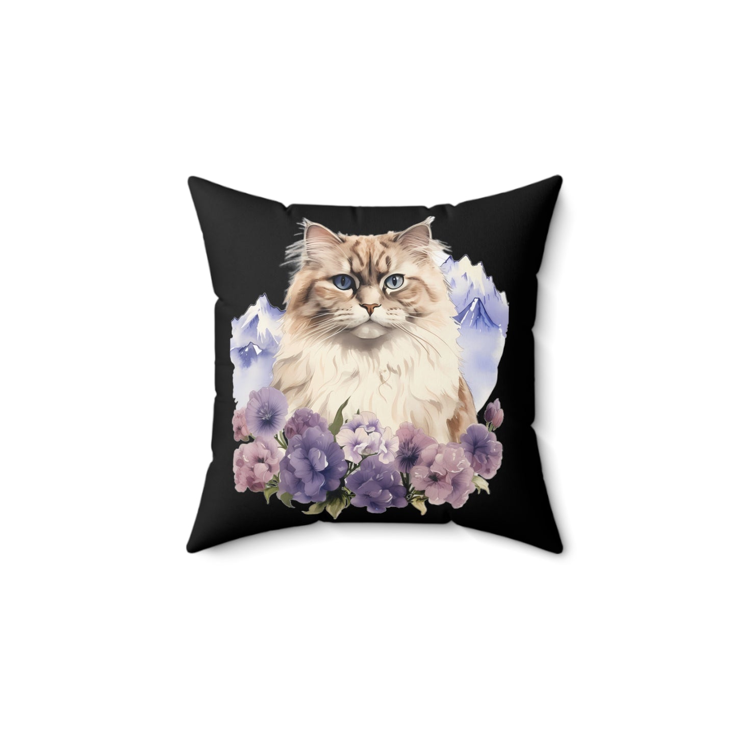 Siberian Cat Square Throw  Pillow