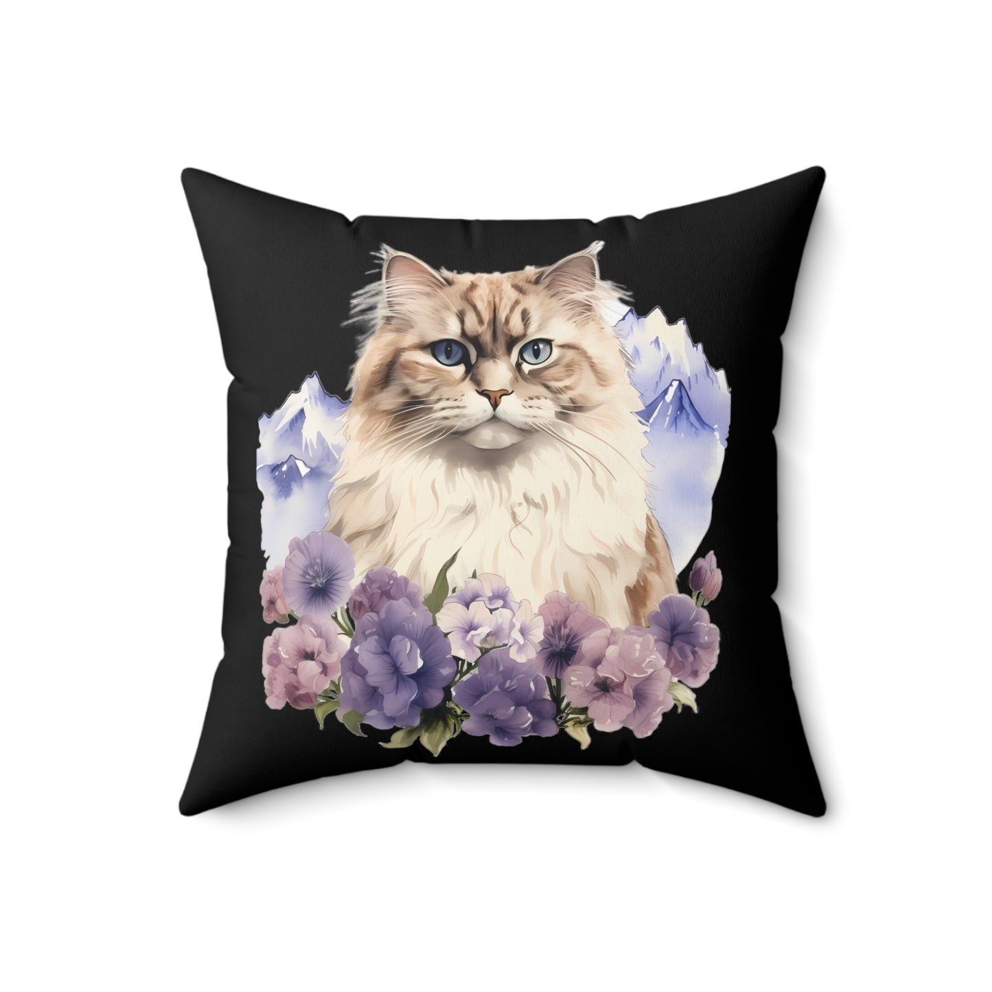 Siberian Cat Square Throw  Pillow