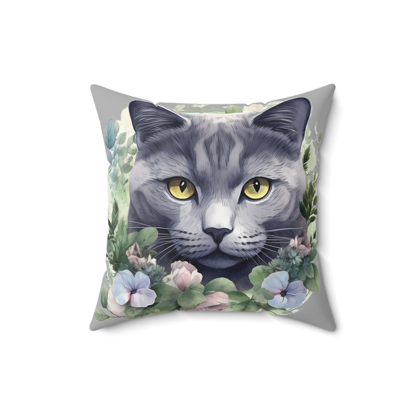 British Shorthair Pet Polyester Square Throw Pillow