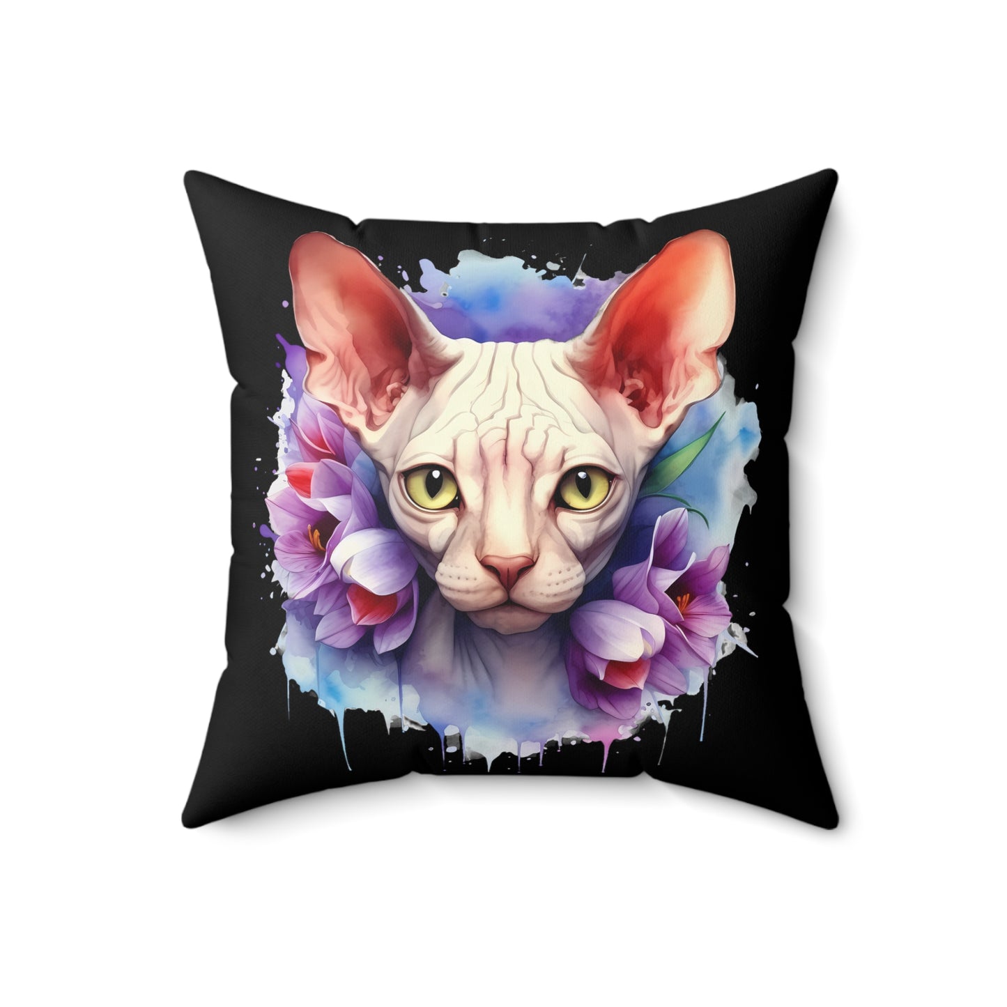 Sphynx Cat Square Throw Pillow